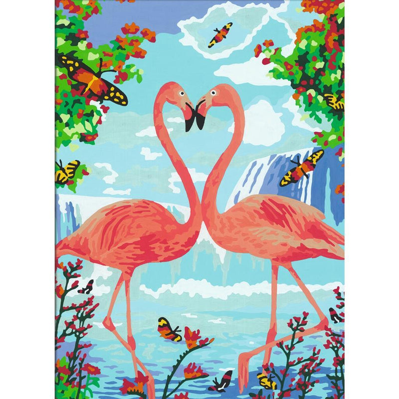 CreArt Schilderen op Nummer - Flamingo Love