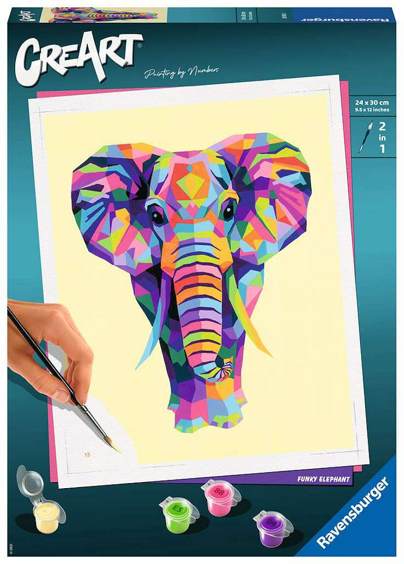 CreArt Schilderen op Nummer - Elephant