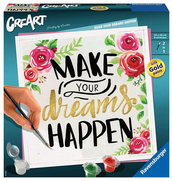 CreArt Schilderen op Nummer - Make Your Dreams Happen