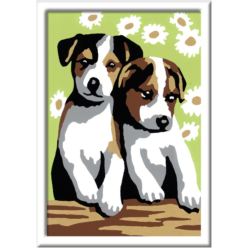 Schilderen op nummer Serie F Schattige puppies