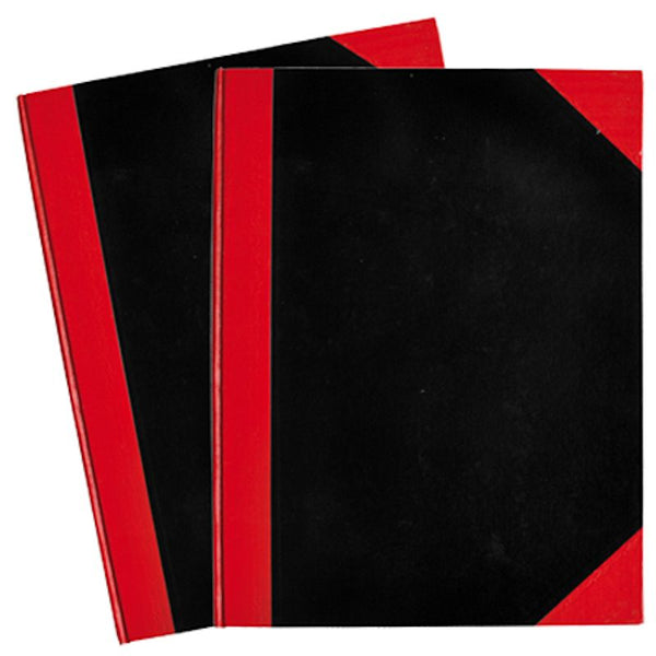 Notitieboek A4 harde kaft zwart/rood