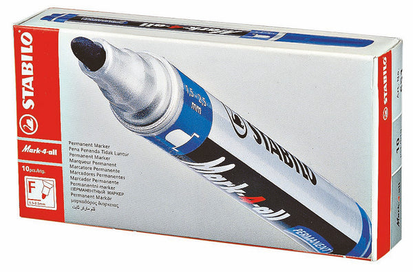 STABILO Mark-4-All 651 marker rond blauw 10 st.