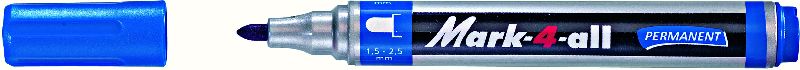 STABILO Mark-4-All 651 marker, ronde punt zwart 10st.