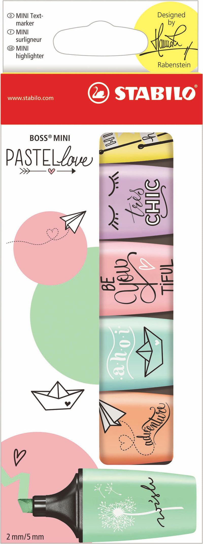 STABILO Boss tekstmarkers mini pastel 6 stuks