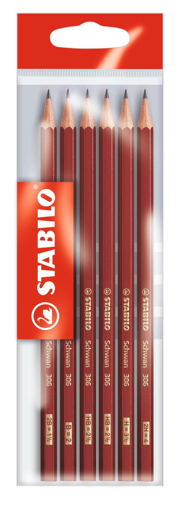 STABILO Grafietpotloden 6 stuks in zakje 6 hardheden