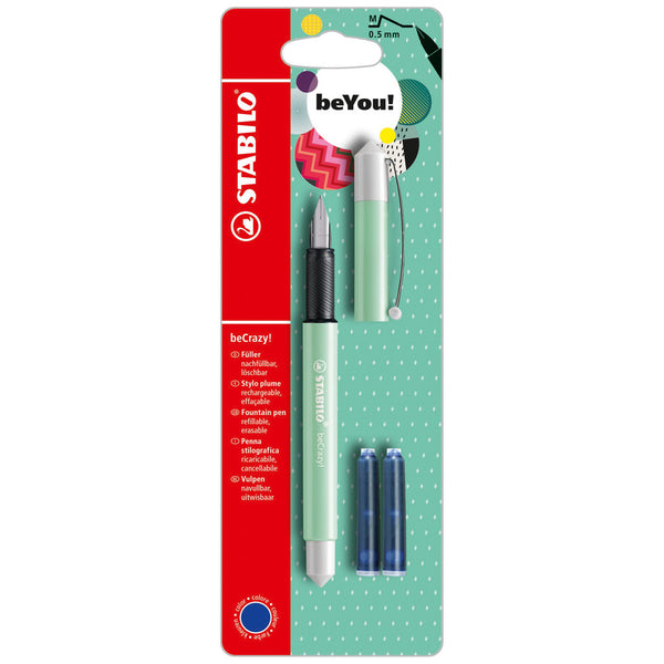 Stabilo Vulpen met 2 Patronen Pastel-Mint