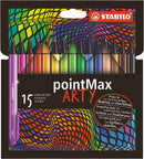 STABILO pointMax - Hardtip Fineliner - ARTY - Set 15 Stuks