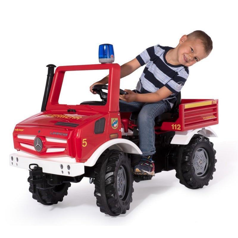 trapvoertuig RollyUnimog Fire 118 x 81 x 54 rood