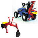 achterlader Backhoe 40 x 23 x 78 cm rood