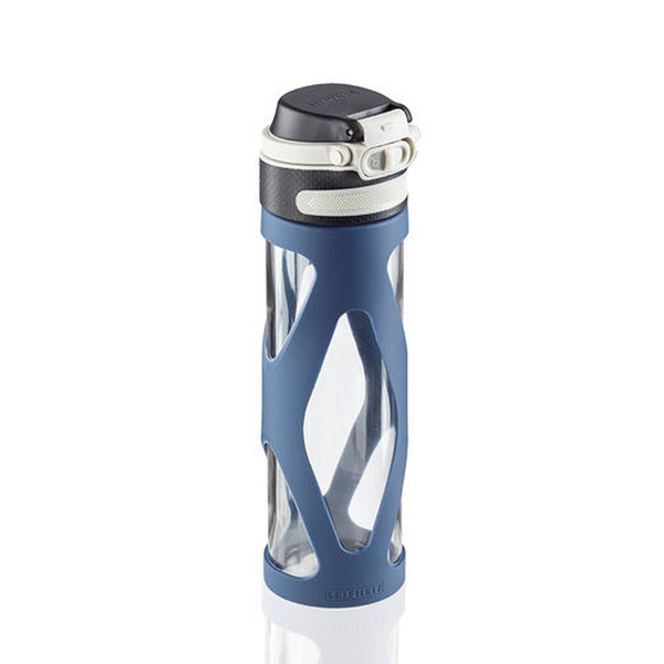 Leifheit 3258 Flip Glazen Drinkfles 600 ml Donkerblauw