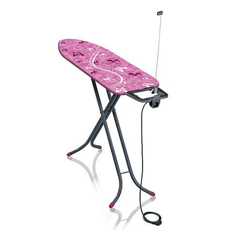 Leifheit 72445 Air Board M Compact Plus Strijkplank 120x38 cm Grijs/Roze