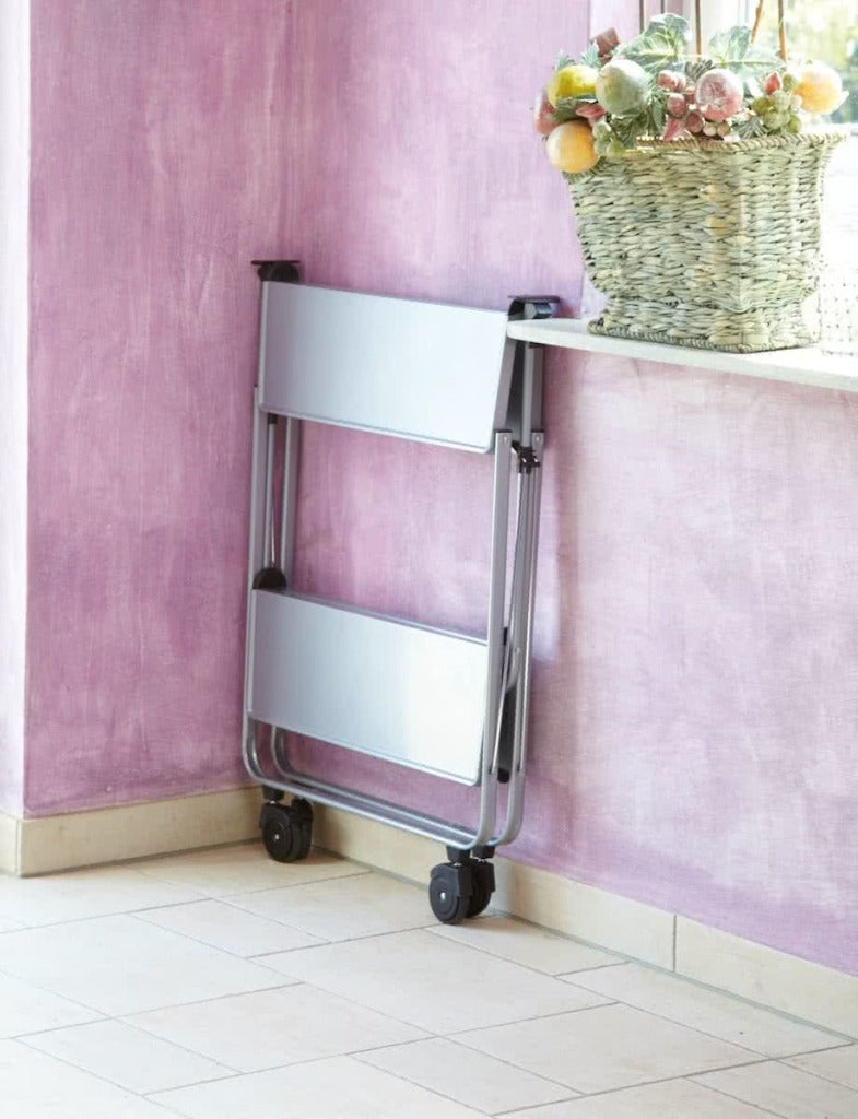 Leifheit 74291 Rolwagen Ruimtebesparend Zilver