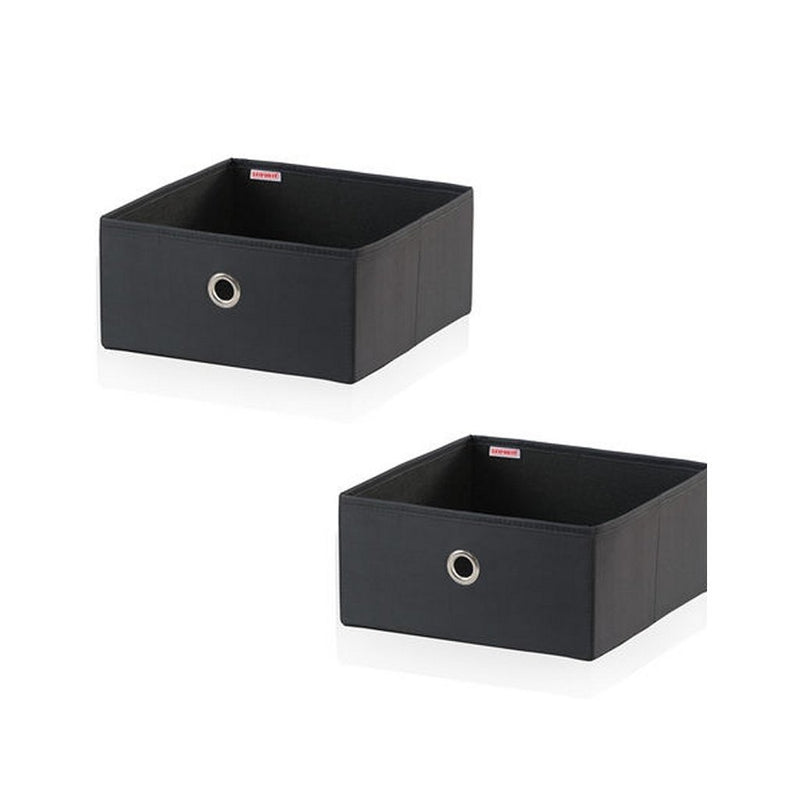 Leifheit 80007 Small Box Set 27.5x28x13 cm 2 Stuks Zwart