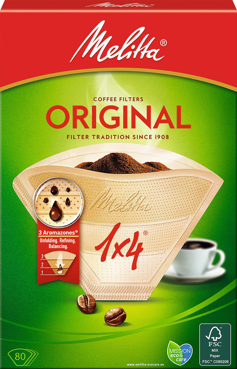 Melitta classic filterzakjes 1x4/80 natuur