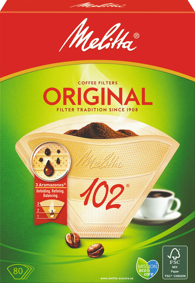 Melitta classic filterzakjes 102/80 natuur