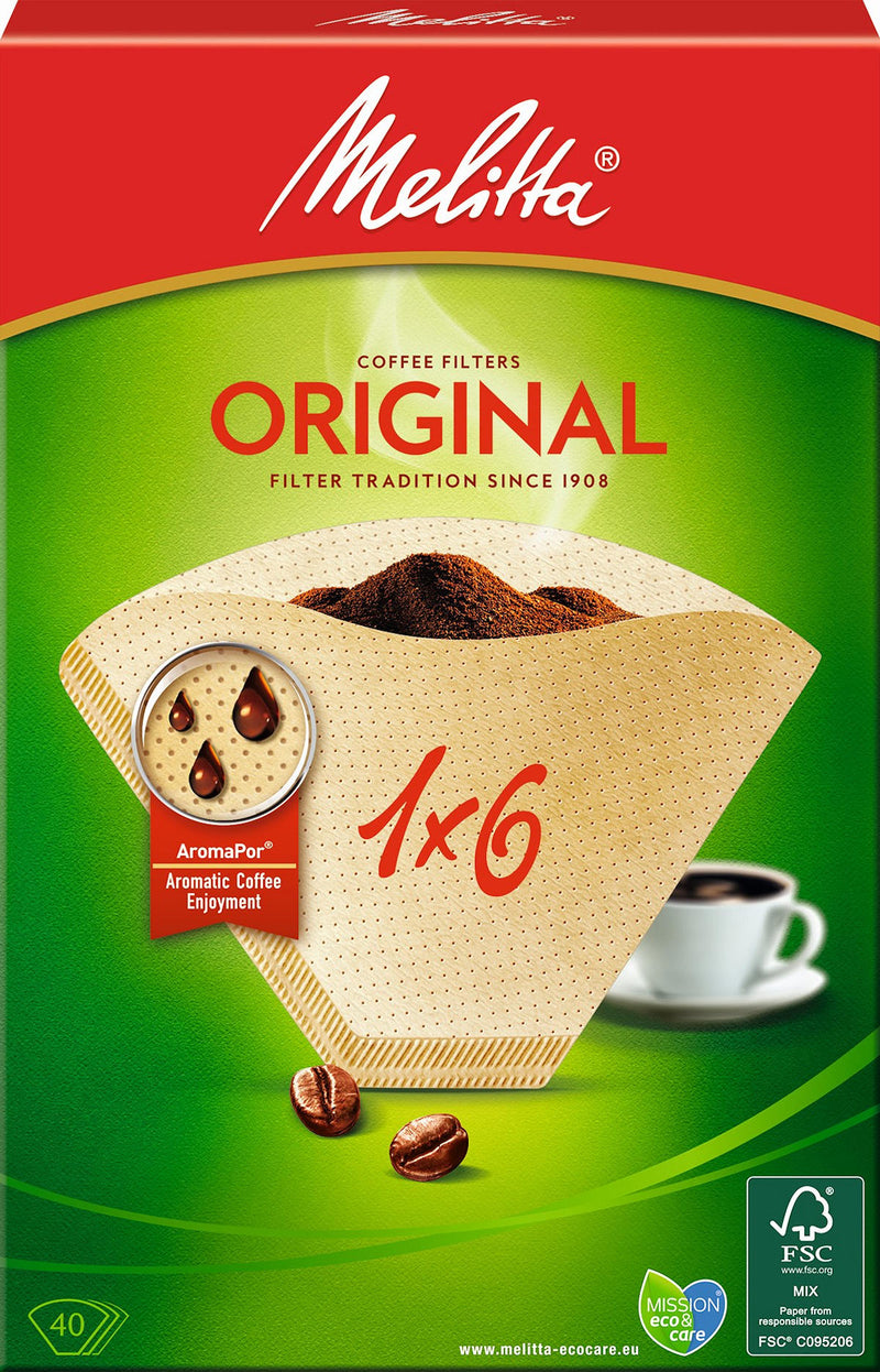 Melitta classic filterzakjes 1x6/40 natuur