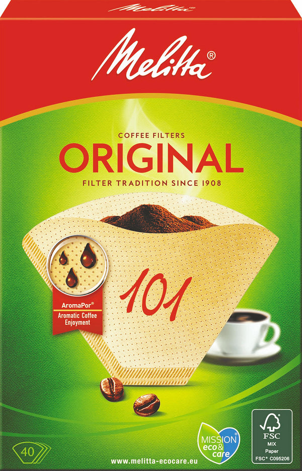 Melitta Filters 101 40 Stuks Bruin/Papier