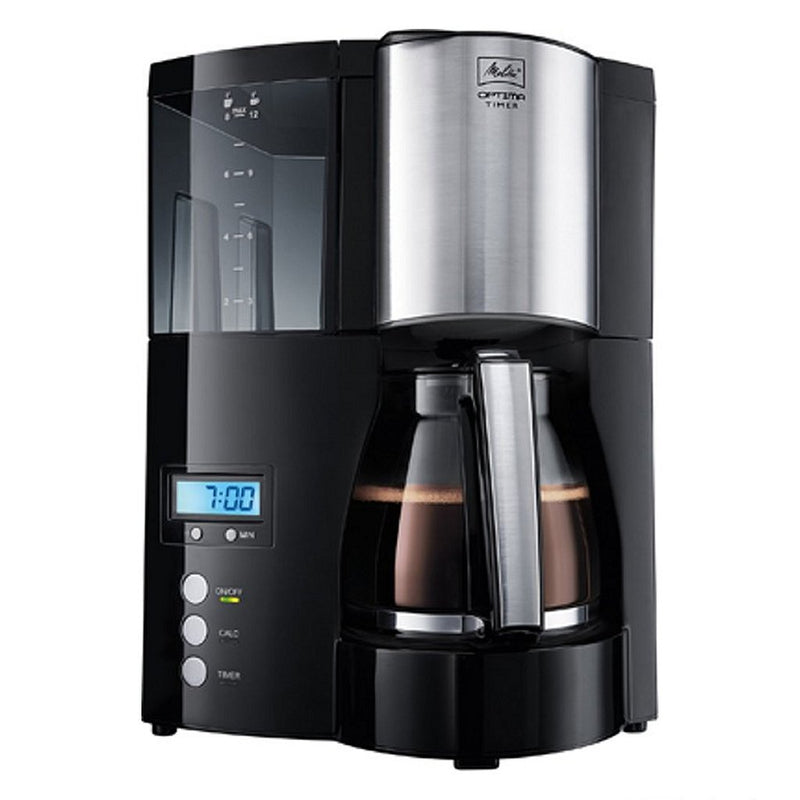 Melitta 6613648 Optima Timer Koffiezetapparaat Zwart/RVS