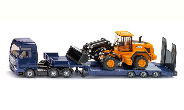 Siku Super MAN truck met JCB wiellader en dieplader/oplegger