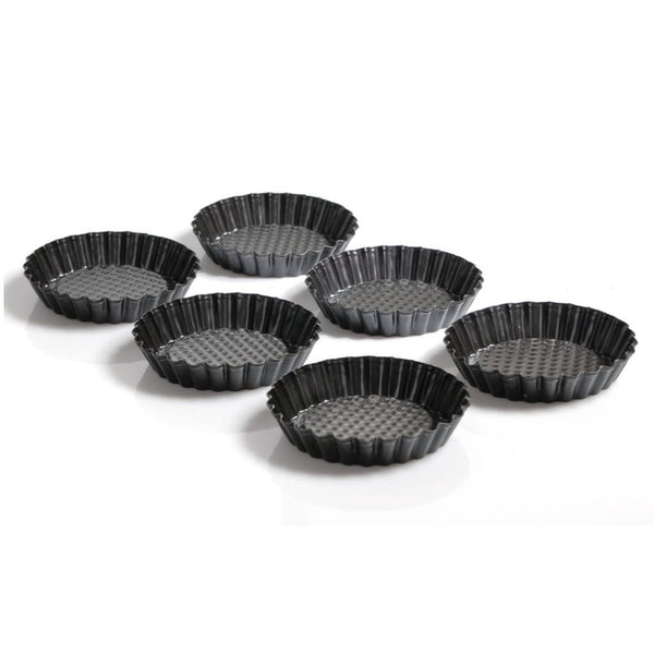 Kaiser 2300769806 Classic Patisserie Tartelettevormen 10 cm 6 Stuks Zwart