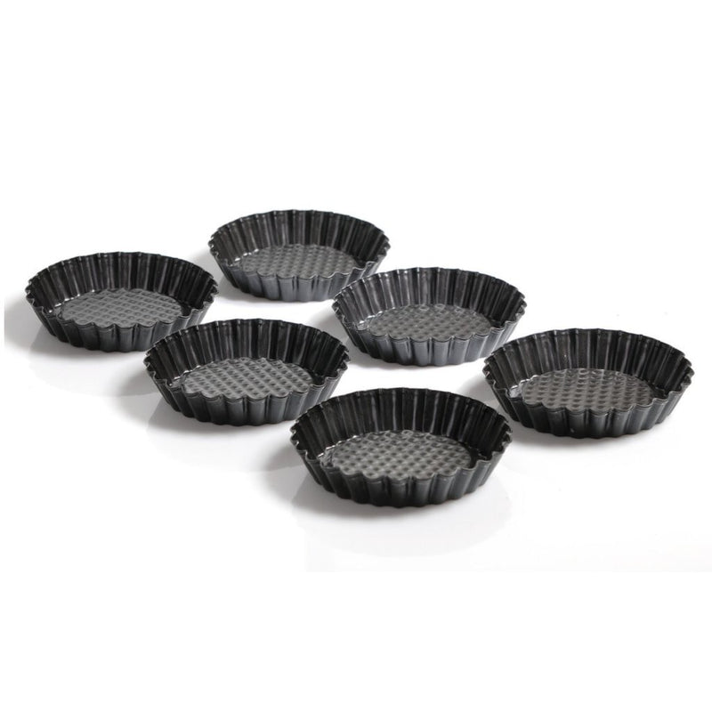 Kaiser 2300769806 Classic Patisserie Tartelettevormen 10 cm 6 Stuks Zwart