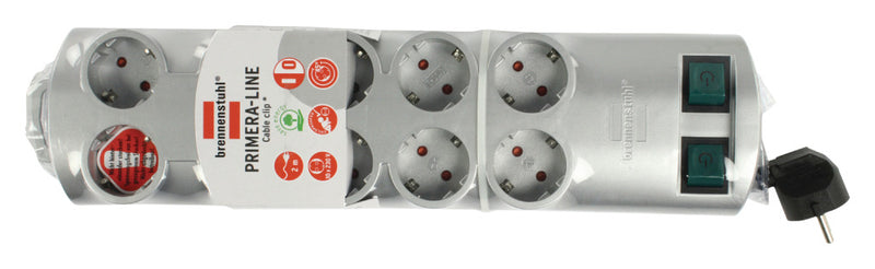 Brennenstuhl  Primera-line 10-Voudige Stekkerdoos Zilver