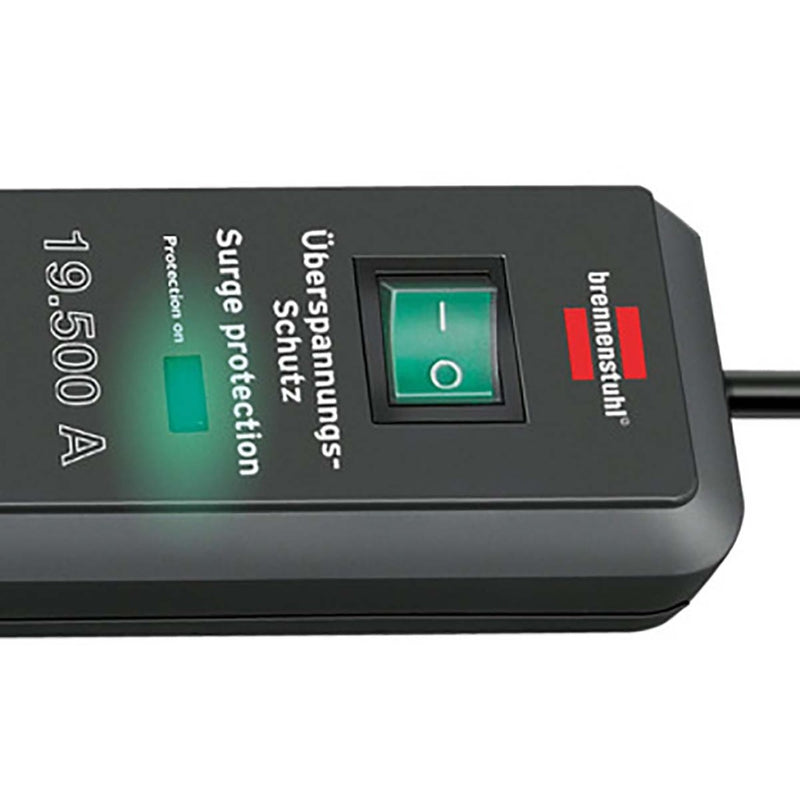 Brennenstuhl BN-1159540366 Secure-tec, Stekkerdoos 6-voudig Zwart