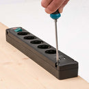 Brennenstuhl Bremounta 5-weg Stekkerdoos + 2 USB Poorten Zwart 3M H05VV-F 3G1.5