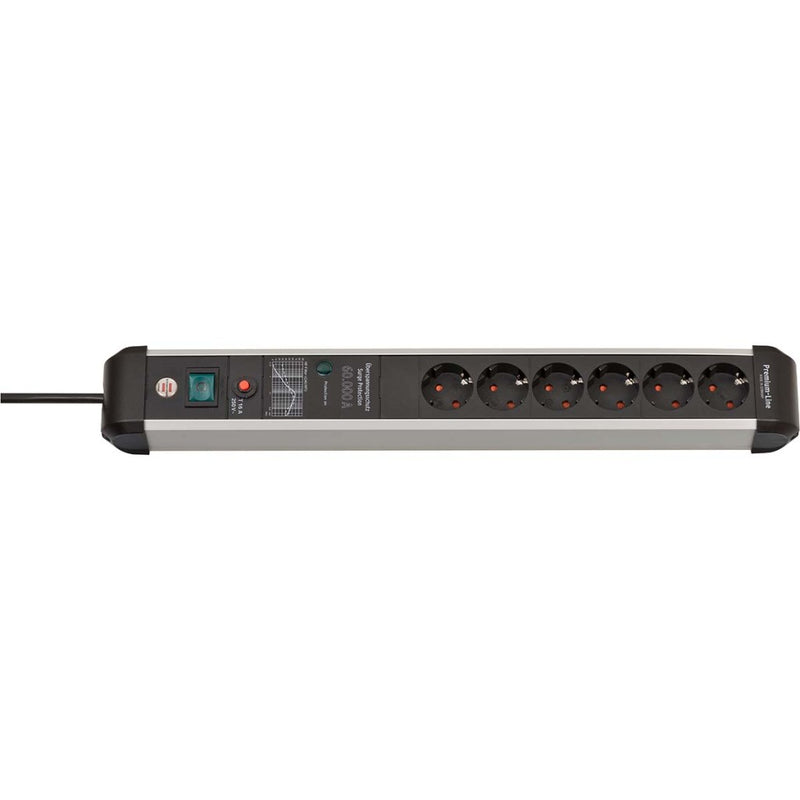 Brennenstuhl 1391010600 Premium-protect-line 60.000a Stekkerdoos Met Overspanningsbeveiliging 6-vou