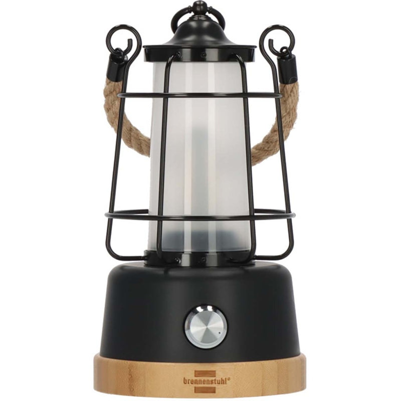 Brennenstuhl 1171800 Oplaadbare Campinglamp Cal 1 Met Henneptouw En Bamboevoet (370 Lm, Ip44, Brand