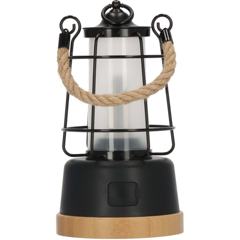 Brennenstuhl 1171800 Oplaadbare Campinglamp Cal 1 Met Henneptouw En Bamboevoet (370 Lm, Ip44, Brand