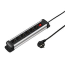 Hama Pro-S 60S 6 - Voudige Stekkerdoos Schakelaar 1.5m Zwart/zilver