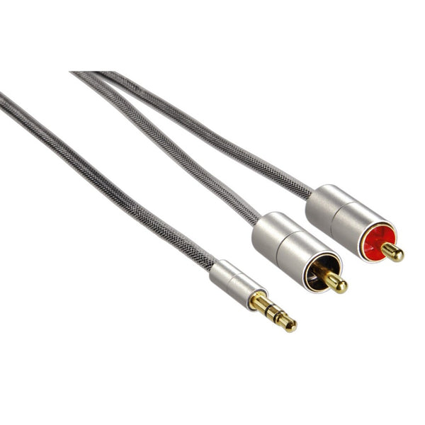 Hama Aluline Audiokabel 3.5mm Jack Plug Stereo - 2 X RCA Plug 2 Cinch 2 M