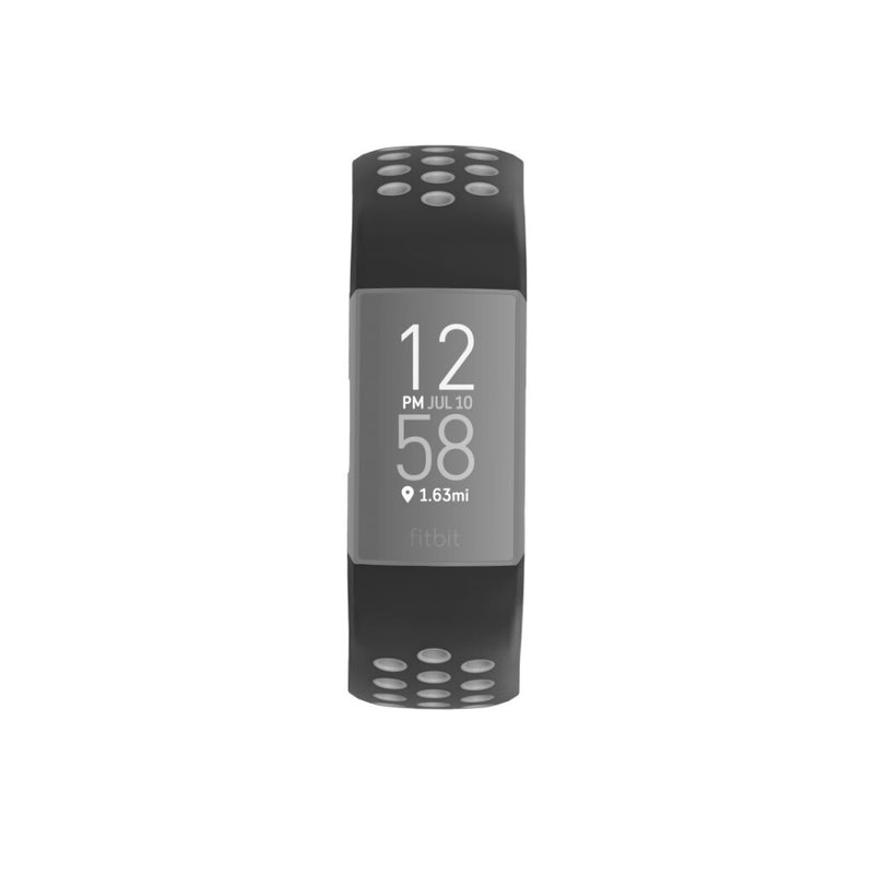Hama Sportpolsband Voor Fitbit Charge 3/4 Ademend Horlogebandje Zwart/grijs