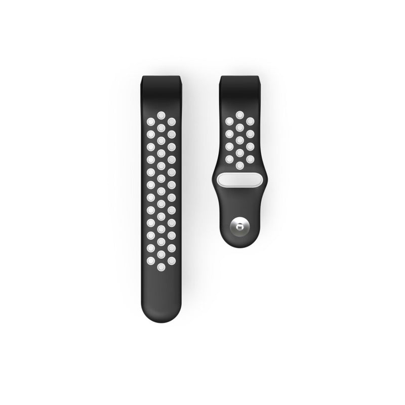 Hama Sportpolsband Voor Fitbit Charge 3/4 Ademend Horlogebandje Zwart/grijs