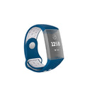 Hama Sportpolsband Voor Fitbit Charge 3/4 Ademend Horlogebandje Blauw/grijs