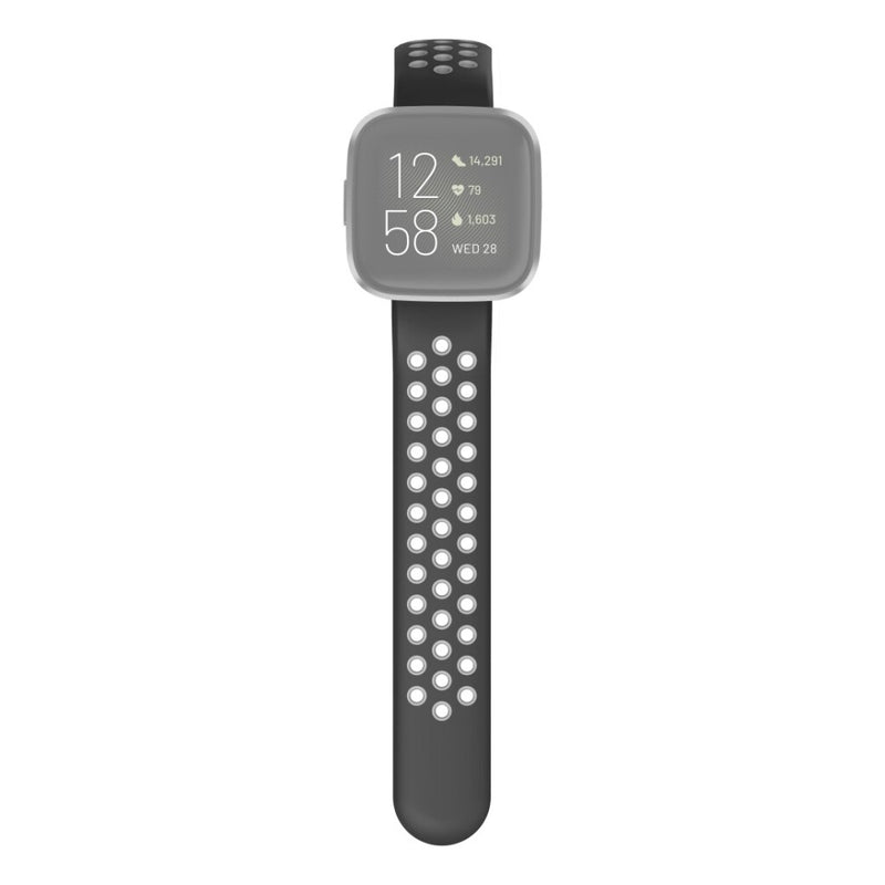 Hama Sportpolsband Voor Fitbit Versa 2/Versa (Lite) Ademend Horlogebandje Zw.