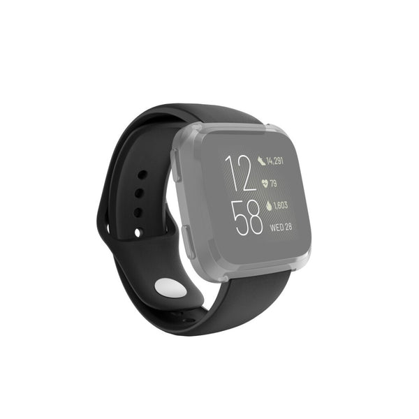 Hama Polsband Voor Fitbit Versa 2/Versa (Lite) Vervangende Sil. Polsband Zwart
