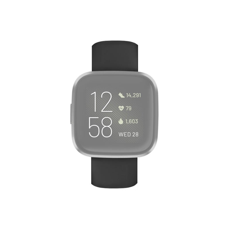 Hama Polsband Voor Fitbit Versa 2/Versa (Lite) Vervangende Sil. Polsband Zwart
