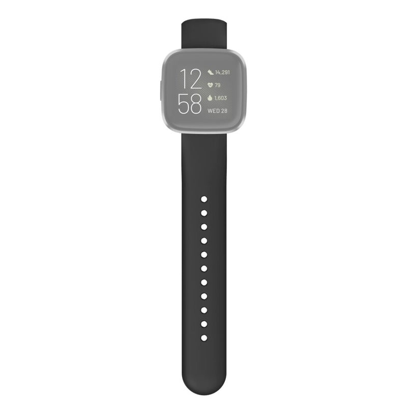 Hama Polsband Voor Fitbit Versa 2/Versa (Lite) Vervangende Sil. Polsband Zwart