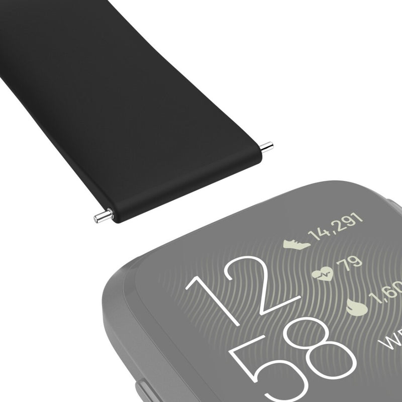 Hama Polsband Voor Fitbit Versa 2/Versa (Lite) Vervangende Sil. Polsband Zwart
