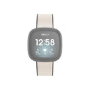 Hama Polsband Voor Fitbit Versa 3/Sense Horlogebandje Van Leer En Silic. Wit