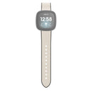 Hama Polsband Voor Fitbit Versa 3/Sense Horlogebandje Van Leer En Silic. Wit