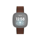 Hama Polsband Voor Fitbit Versa 3/Sense Horlogebandje Van Leer En Silic. Bruin