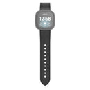 Hama Polsband Voor Fitbit Versa 3/Sense Horlogebandje Van Leer En Silic. Zw.