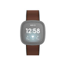 Hama Polsband Voor Fitbit Versa 3/Sense Horlogebandje Van Leer En Silic. Bruin