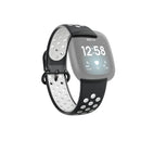 Hama Sportpolsband Voor Fitbit Versa3/Sense Ademend Universeel Zwart/grijs