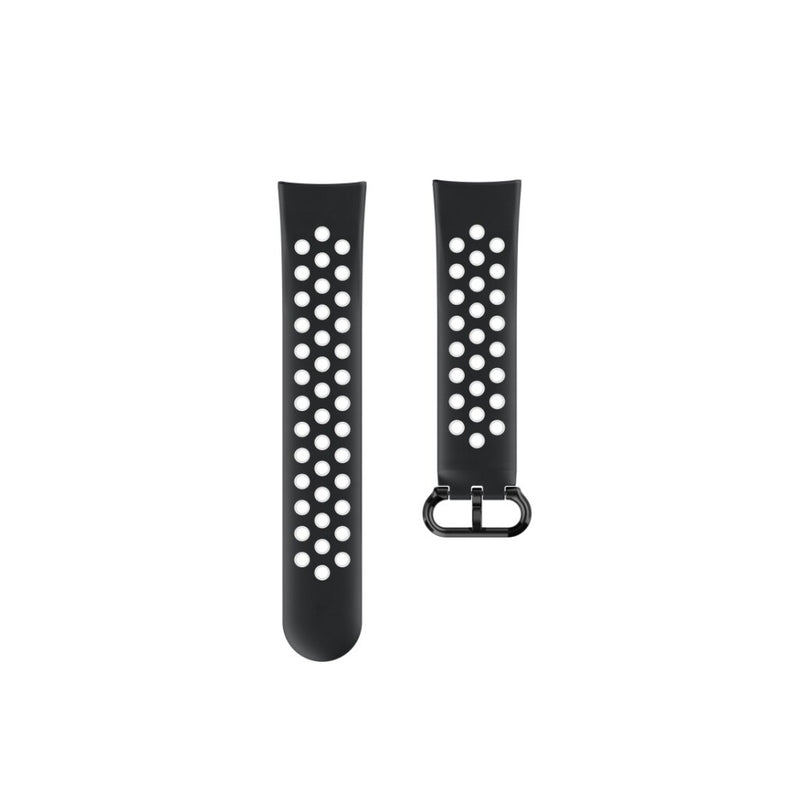 Hama Sportpolsband Voor Fitbit Versa3/Sense Ademend Universeel Zwart/grijs