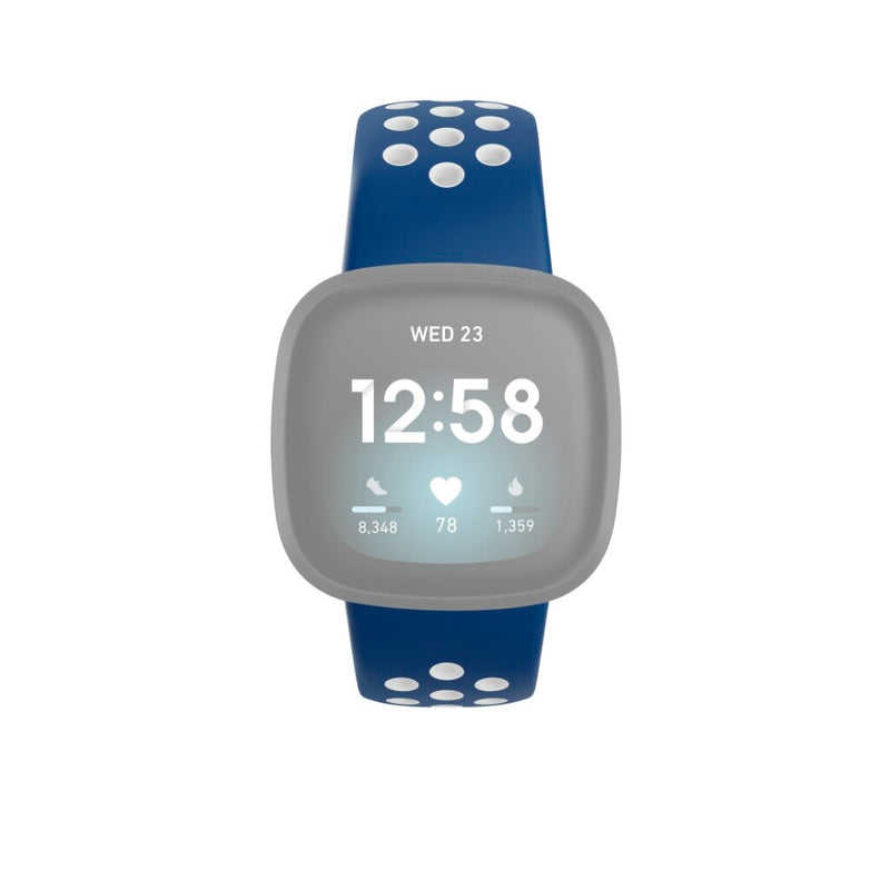 Hama Sportpolsband Voor Fitbit Versa3/Sense Ademend Universeel Donkerb./grijs