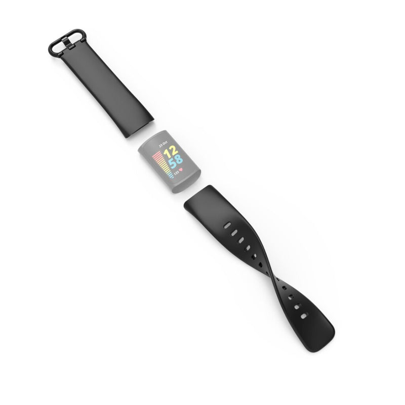 Hama Polsband Voor Fitbit Charge 5 Vervangend Horlogebandje Universeel Zw.